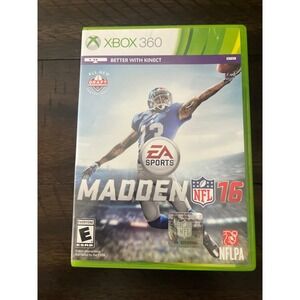 EA Sports Madden NFL 16 Xbox 360 Video Game Odell Beckham Jr Cover NTSC Kinect